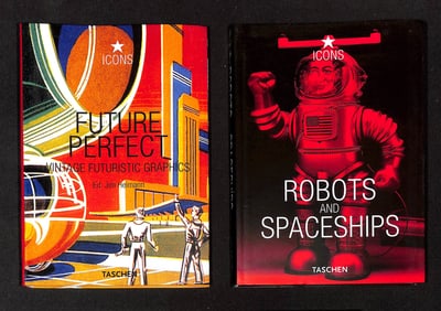 Taschen Icons: Future Perfect & Robots and Spaceships - Vintage Sci-Fi Books 2001-02