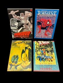 Lot of 4 Classic Graphic Novel Collections – Daredevil, Spider-Man, Animal Man, X-Men