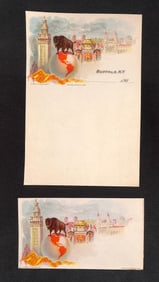 One unused piece of stationary and matching envelope from the 1901 Pan-American Exposition