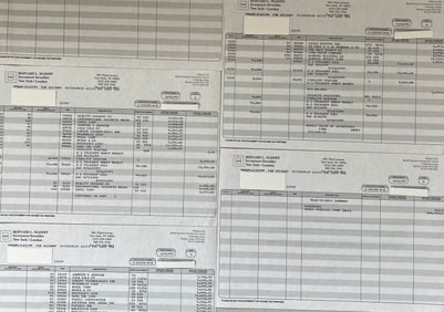 A 5 page financial statement from Bernard L. Madoff Investment Securities dated May 31, 1999