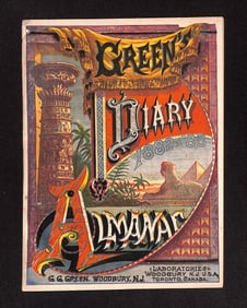 1882-83 G.G. Green's Diary & Almanac with Product Promotions - 36 pages
