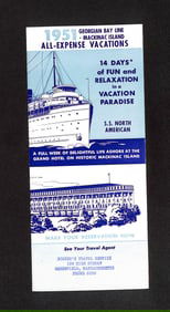 1951 Georgian Bay Line All-Expense Vacations Cruise Advertisement