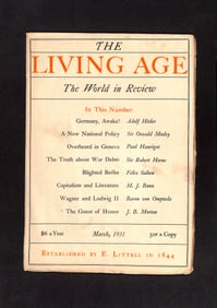 The Living Age Magazine, March 1931 Issue – Featuring Adolf Hitler & Oswald Mosley