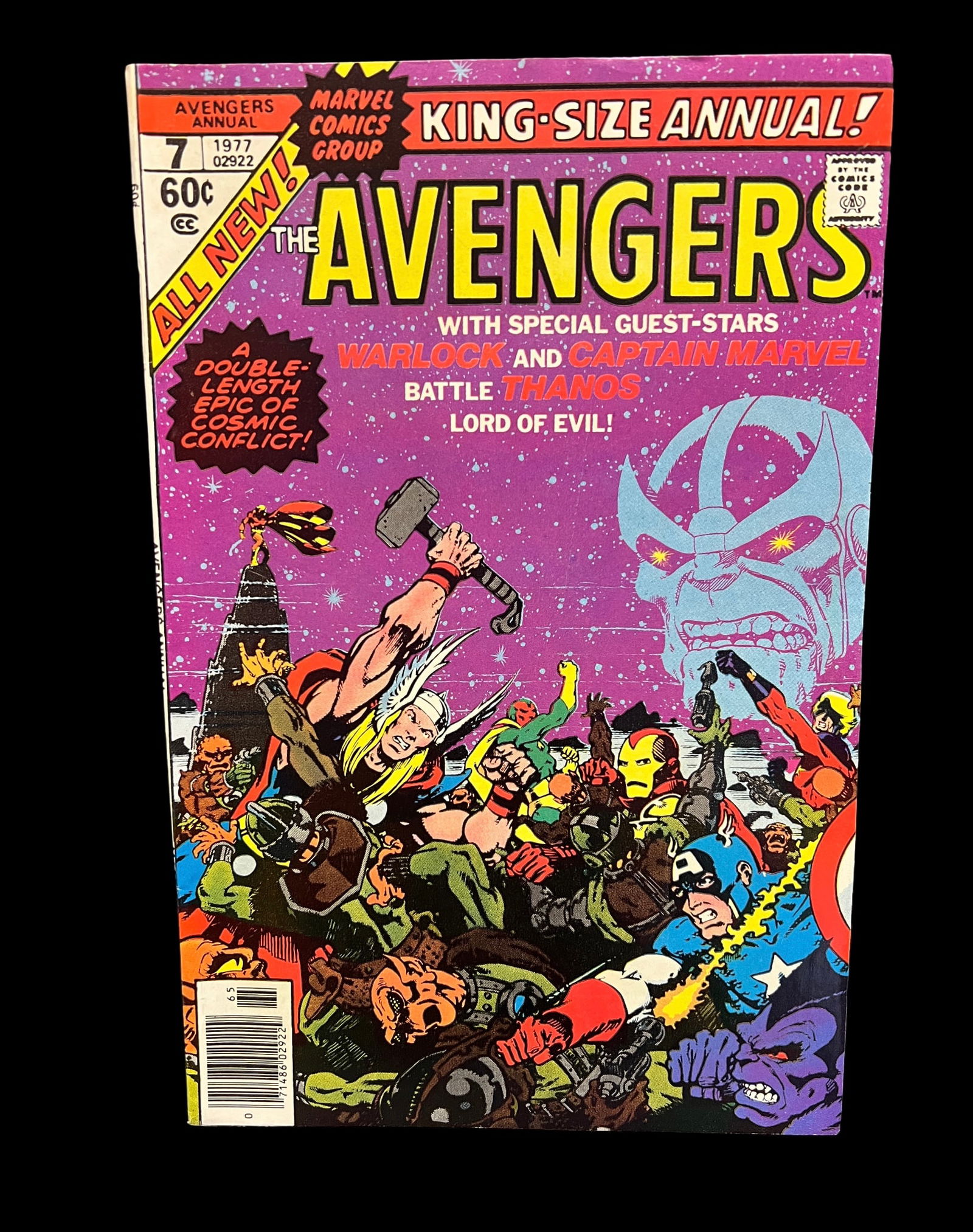Avengers Annual #7 Death of Thanos Marvel Comics 1977 Very Fine 8.0 Condition (1 of 3)