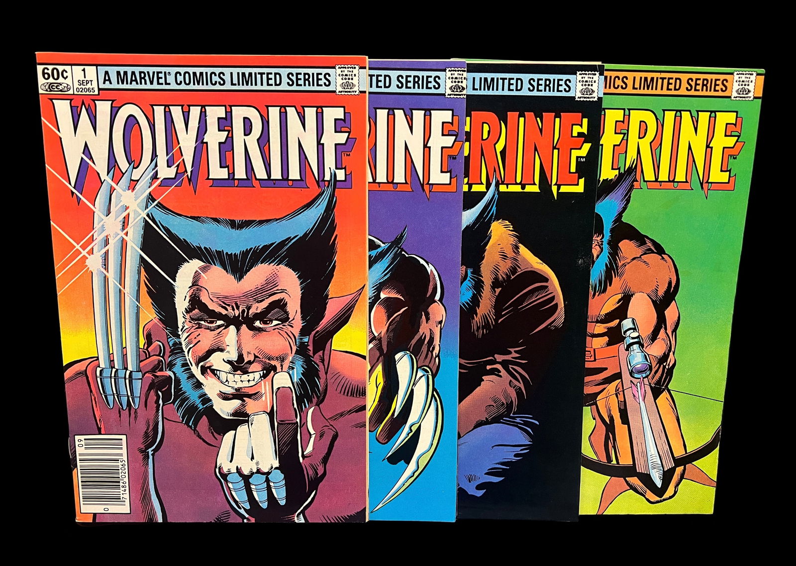 Wolverine #1-4 (1982) Complete Limited Series – All Newsstand Variants (1 of 9)