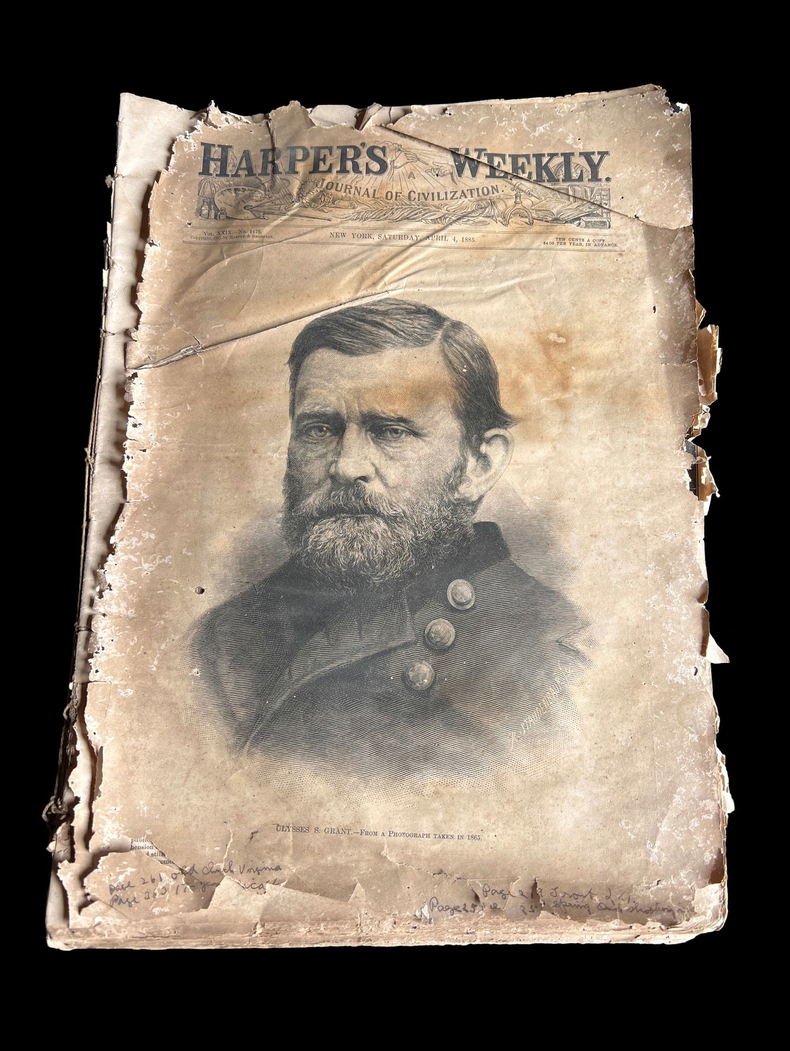 A Bound Volume of Harpers Weekly from 1880s with Illustrations Estate of Roy Latham (1 of 7)