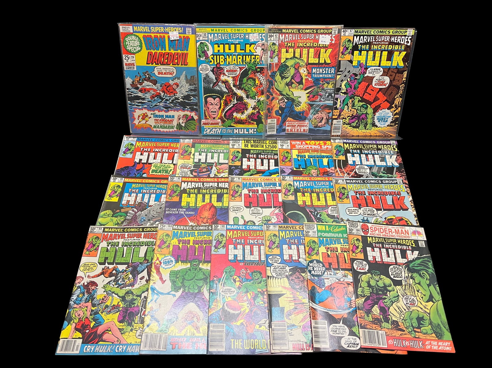 Bronze Age Lot of 20 Marvel Super-Heroes Comic Books Featuring Daredevil and Hulk Stories (1 of 11)