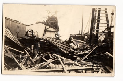 RPPC Aftermath of Hurricane Damage, Cumberland Coal Co. Buildings, Mobile, Alabama, July 5, 1916.
