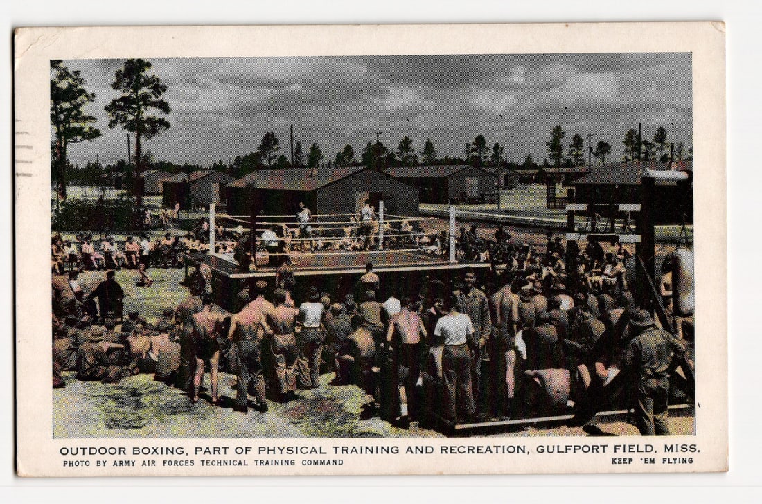 Outdoor Boxing, Physical Training & Recreation, Gulfport Field, Miss., Army Air Forces (1 of 2)