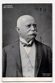 Monochrome Portrait of Graf Zeppelin, Airship Pioneer, by H. Brandseph Stuttgart, c. 1914