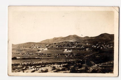 Panoramic View of Mecca, Arizona, a Mining Town at the Foothills of Mountains, circa 1912.