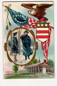 George Washington, Valley Forge & Mount Vernon Patriotic Montage, 1908 M.W. Taggart Postcard