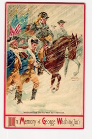 Washington on his way to Trenton, Revolutionary War Era Illustration, "In Memory of George