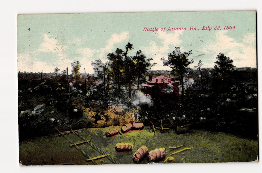 Battle of Atlanta, Ga., July 22, 1864. Colorized Depiction of American Civil War Engagement (1 of 2)