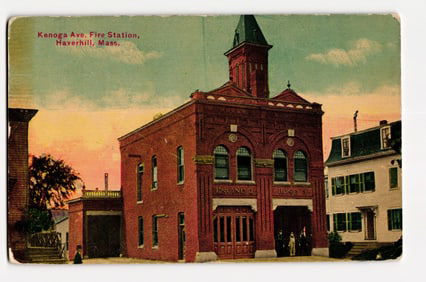 Kenoga Ave. Fire Station, Haverhill, Massachusetts, Early 20th Century Architectural Postcard