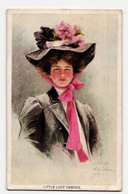 Philip Boileau 'Little Lady Demure' 1907 Edwardian Woman Portrait Postcard, Sunderland 1910