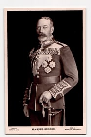 H.M. King George in Military Uniform, Beagles' Postcards, Real Photo Postcard, Early 20th Cent.