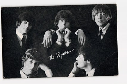 The Byrds American Rock Group Band Members Posed Portrait, c.1965, Promotional Postcard