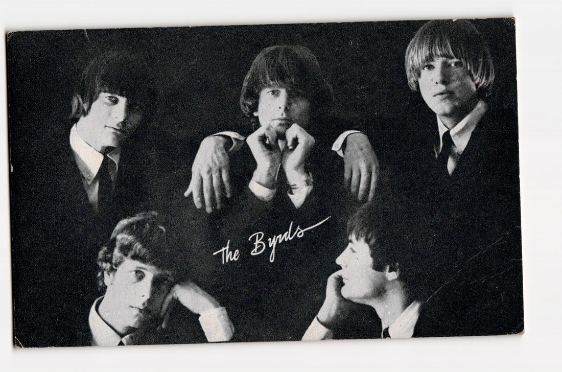 The Byrds American Rock Group Band Members Posed Portrait, c.1965, Promotional Postcard (1 of 2)