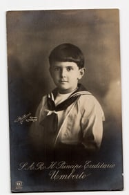 RPPC Postcard: S.A.R. Il Principe Ereditario Umberto, photograph by Bettini, Roma-Livorno