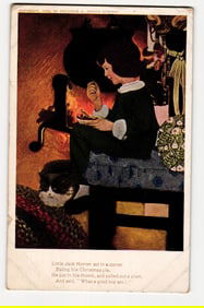 1906 Little Jack Horner Nursery Rhyme Illustration by Frederick A. Stokes Co. Series No. 9 Postcard