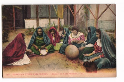 Egyptian Types Postcard: Group of Arab Women, Identified as Dancers - Levy Fils & Cie, Paris