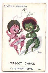 Nénette et Rintintin Mascot Dance, La Rintintinette, Paris Illustrated Postcard No. 2977