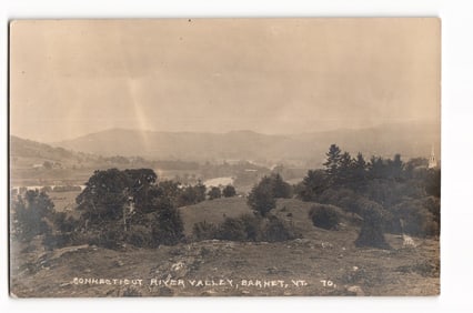 RPPC Postcard Connecticut River Valley Barnet Vermont Landscape Eastern Illustrating Co ME 70