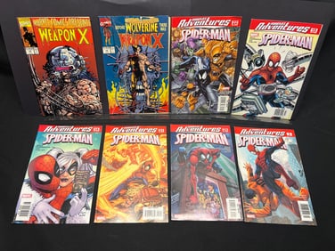 Lot of Approx. 8 Marvel Comics: Marvel Adventures Spider-Man & Marvel Comics Presents Weapon X