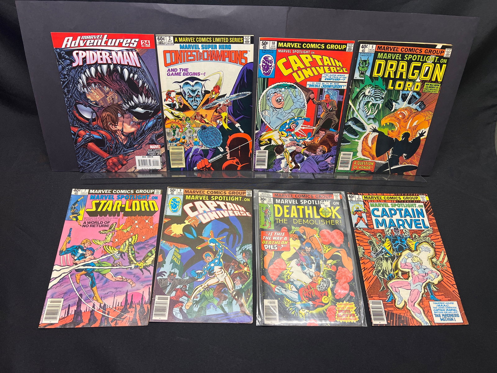 Lot of 8 Marvel Comics: Spotlight Star-Lord #7, Deathlok #33, Captain Universe, Spider-Man (1 of 1)