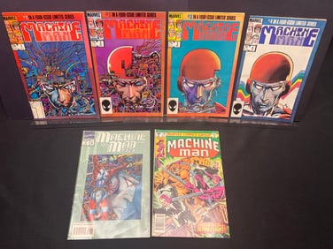 Lot of 6 Marvel Comics Machine Man Issues Incl. 1984 Limited Series #1-4 & Machine Man 2020 #1