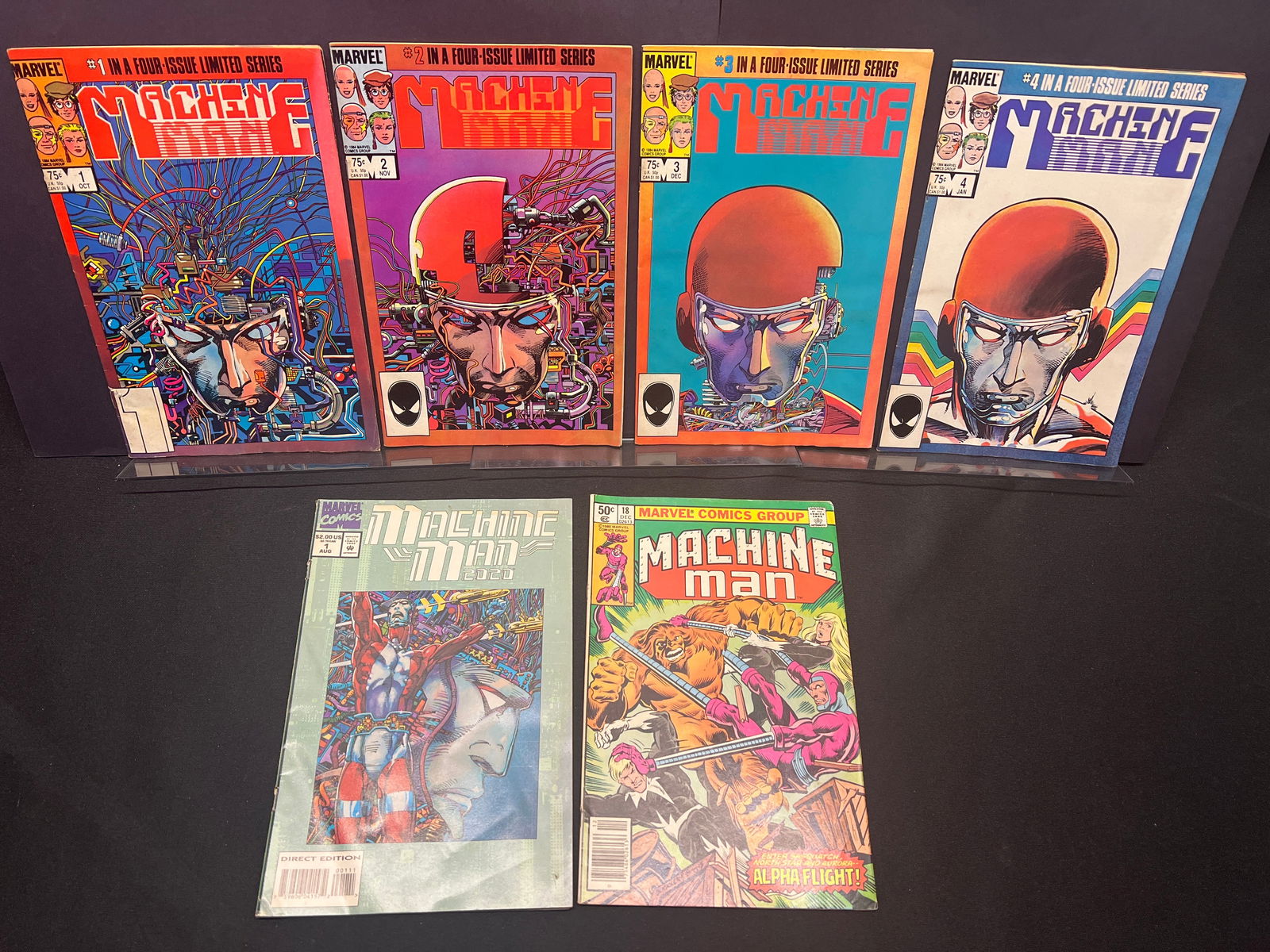 Lot of 6 Marvel Comics Machine Man Issues Incl. 1984 Limited Series #1-4 & Machine Man 2020 #1 (1 of 1)