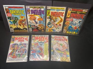 Lot of Approx. 7 Marvel Comics: Fantastic Four (Reprints), Marvel Age & Fanfare Assortment