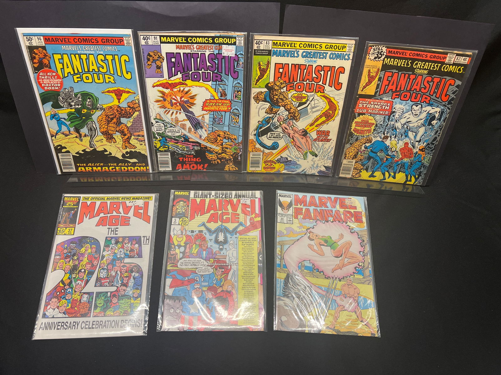 Lot of 7 Marvel Comics: Fantastic Four (Reprints), Marvel Age & Fanfare Assortment (1 of 1)