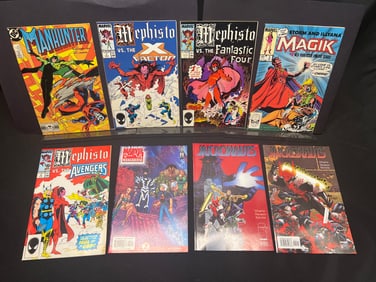 Lot of 8 Comic Books: Marvel's Mephisto Vs, Magik, Mangaverse; DC's Manhunter; Image Micronauts
