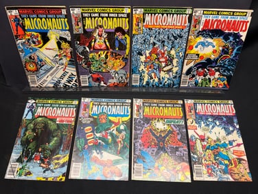 Lot of Assorted Marvel Comic Books as Shown, featuring various issues of The Micronauts series.