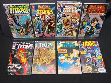 Lot of Assorted The New Titans Comic Books, featuring Meltdown storyline issues & 1990 Annual