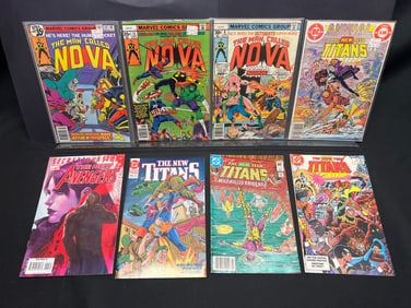 Lot of Assorted Comic Books, with Marvel's Nova and DC's The New Teen Titans/Titans issues