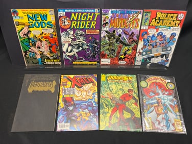 Lot of Assorted Comic Books, featuring New Gods, New Mutants, X-Men, and Police Academy