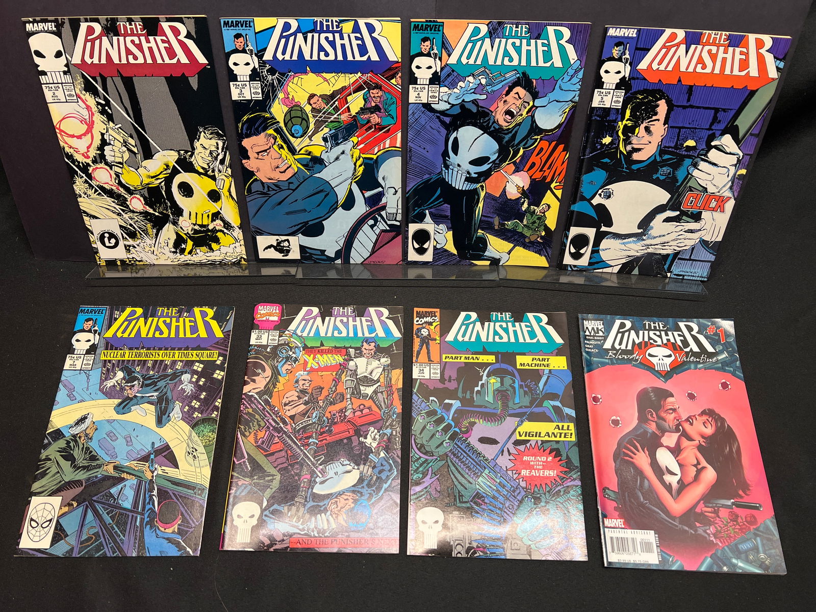 Lot of Assorted The Punisher Marvel Comic Books, featuring early 1987 series & Bloody Valentine (1 of 1)