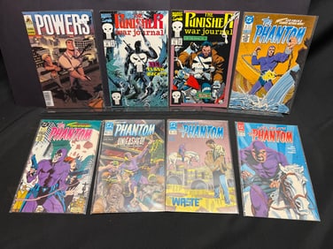 Lot of Assorted Comic Books as Shown, featuring The Phantom, Punisher War Journal, and Powers #1.