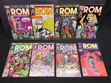 Lot of Assorted Rom Spaceknight Marvel Comic Books as Shown, featuring various early 1980s issues