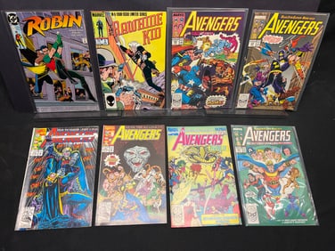 Lot of Assorted Marvel & DC Comic Books, featuring Avengers, Robin, and The Rawhide Kid issues