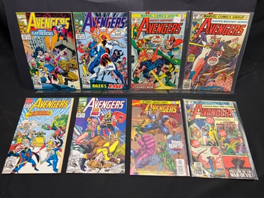Lot of Marvel's The Avengers Comic Books, featuring #138, #195, #350, #360 & Heroes Reunited