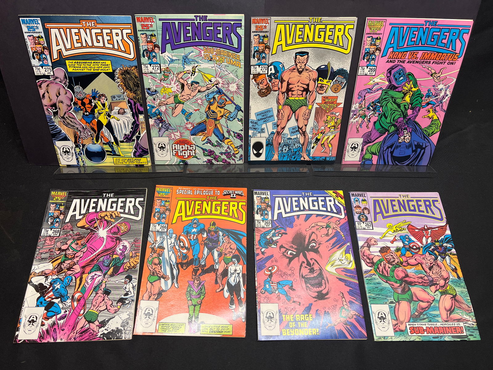 Lot of Marvel's The Avengers Comic Books, Mid-1980s Issues, All 25th Anniversary Variants Shown (1 of 1)