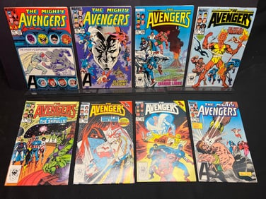 Lot of Assorted Marvel The Avengers Comic Books, featuring mid-1980s issues with Vision & Skrulls