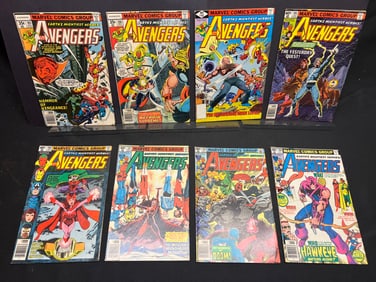Lot of Assorted The Avengers Marvel Comic Books, featuring issues #165, #166, #183, #185-189