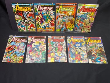 Lot of Assorted Bronze Age Marvel The Avengers Comic Books, featuring issues #111, #143, #155