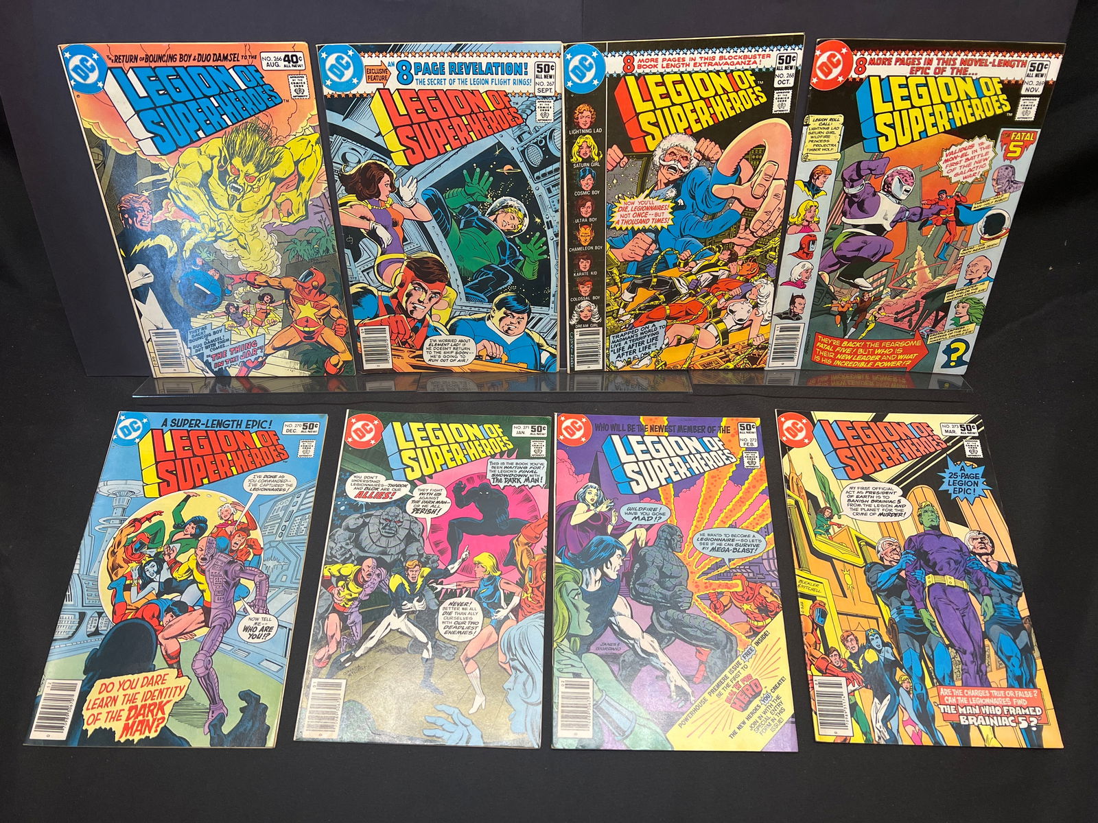 Lot of DC Comics Legion of Super-Heroes Comic Books, featuring issues #266, #267, #268, #269, #270. (1 of 1)