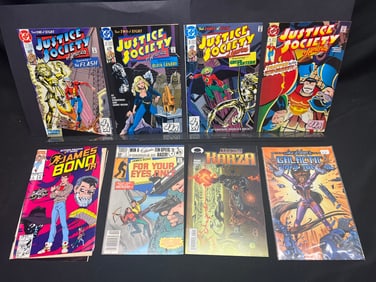 Lot of Assorted Comic Books, featuring Justice Society of America #1-4 and James Bond titles